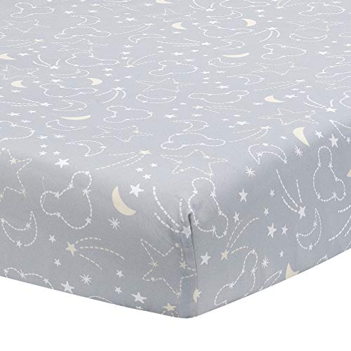 Product: Lambs & Ivy Mickey Mouse 4Piece Crib Bedding Set, Gray