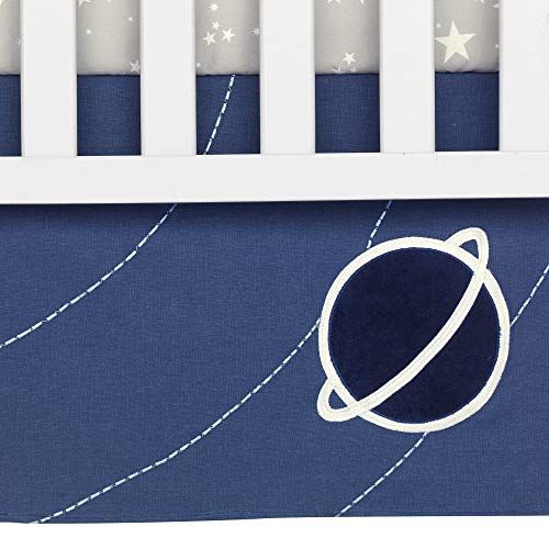 Lambs & Ivy Milky Way Space Galaxy Baby Nursery Crib Bedding Set, Blue Gray 4 Piece, 100% Cotton Sheet, Wall Decals 5 Product: Lambs & Ivy Milky Way Space Galaxy 4-Piece Baby Nursery Crib Bedding Set - Blue/Gray