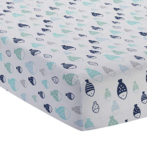 Lambs & Ivy Oceania Baby Crib Bedding Set, Blue Ocean Nautical Whale Octopus, 6 Piece Cotton Nursery 32.5cm 3 Product: Lambs & Ivy Oceania 6-Piece Baby Crib Bedding Set - Blue Ocean, Nautical, Aquatic, Whale, Octopus Theme
