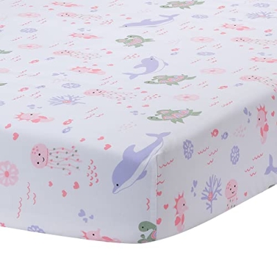 Ocean Dreams 3 Piece Crib Bedding Set, Dolphin Turtle Comforter Cotton Sheet Crib Skirt, Pastel Nursery 20.5cm 12 Product: Lambs & Ivy Sea Dreams 3-Piece Dolphin/Turtle Nautical Baby Crib Bedding Set