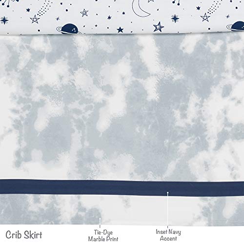 Blue Space Rocket Nursery Bedding, 5 Piece Galaxy Crib Set, Star Quilt, Fitted Sheet, Plush Rocket Toy, 32.5cm 5 Product: Lambs & Ivy Sky Rocket 5-Piece Blue Galaxy/Space Nursery Baby Crib Bedding Set