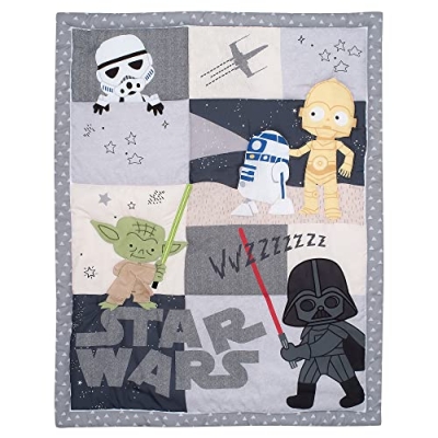 Star Wars Nursery Crib Bedding Set, 3 Piece Yoda Darth Vader Bedding, Ultra Soft Microfiber 20.5cm 16 Product: Lambs & Ivy Star Wars Classic 3-Piece Baby Crib Bedding Set - Yoda/Darth Vader