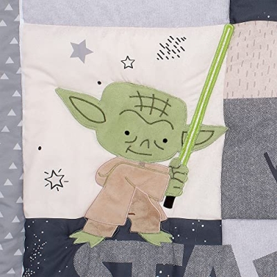 Star Wars Nursery Crib Bedding Set, 3 Piece Yoda Darth Vader Bedding, Ultra Soft Microfiber 20.5cm 15 Product: Lambs & Ivy Star Wars Classic 3-Piece Baby Crib Bedding Set - Yoda/Darth Vader