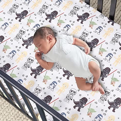 Star Wars Nursery Crib Bedding Set, 3 Piece Yoda Darth Vader Bedding, Ultra Soft Microfiber 20.5cm 13 Product: Lambs & Ivy Star Wars Classic 3-Piece Baby Crib Bedding Set - Yoda/Darth Vader