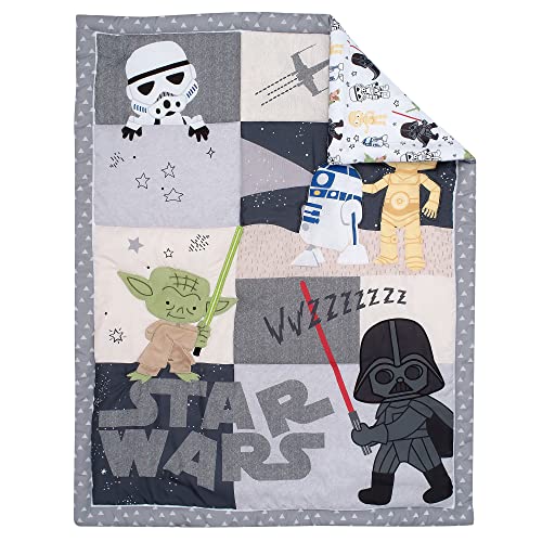 Star Wars Nursery Crib Bedding Set, 3 Piece Yoda Darth Vader Bedding, Ultra Soft Microfiber 20.5cm 2 Product: Lambs & Ivy Star Wars Classic 3-Piece Baby Crib Bedding Set - Yoda/Darth Vader
