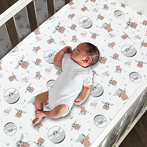 Baby Yoda Nursery Crib Bedding, Star Wars The Child 3 Piece Set, Soft Green Grey, Standard Crib Size 4 Product: Lambs & Ivy Star Wars The Child Baby Yoda Nursery 3-Piece Baby Crib Bedding Set