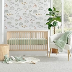Product: Levtex Baby - Cloud Muslin Crib Bed Set - Baby Nursery Set - Sage and White Stars - Sage Textured Muslin - 5 Piece Set Includes Quilt, Fitted Sheet, Two Swaddles & Bear Lovey