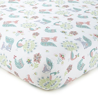 Levtex Baby Fiona Toddler Bed Set, 5 Piece, Pink Aqua White, Woodland Forest Theme, Woodland Animal Nursery Bedding 5 Piece 9 Product: Levtex Baby - Fiona Toddler Bed Set - Pink, Aqua, White - Woodland Forest Theme - 5 Piece Set Includes Reversible Quilt, Fitted Sheet, Flat Sheet, Pillow Case, Decorative Pilow