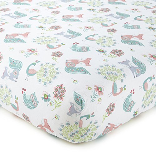 Levtex Baby Fiona Toddler Bed Set, 5 Piece, Pink Aqua White, Woodland Forest Theme, Woodland Animal Nursery Bedding 5 Piece 3 Product: Levtex Baby - Fiona Toddler Bed Set - Pink, Aqua, White - Woodland Forest Theme - 5 Piece Set Includes Reversible Quilt, Fitted Sheet, Flat Sheet, Pillow Case, Decorative Pilow