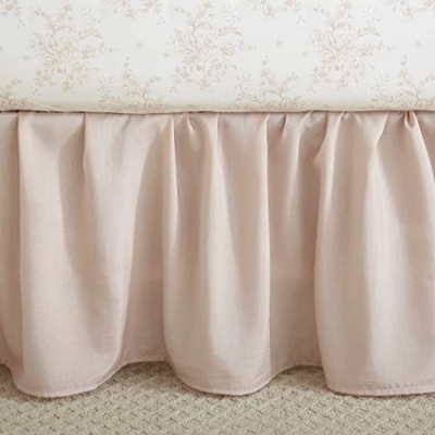 Blush Velvet Crib Bedding Set, 3 Piece Baby Girl Nursery Bedding, Quilted Blanket, Fitted Sheet, Bed Skirt 3 Piece Set 3pc 7 Product: Levtex Baby - Heritage Crib Bed Set - Baby Nursery Set - Blush Velvet - Rich Velvet - 4 Piece Set Includes Quilt, One Fitted Sheet, Changing Pad & Skirt/Dust Ruffle