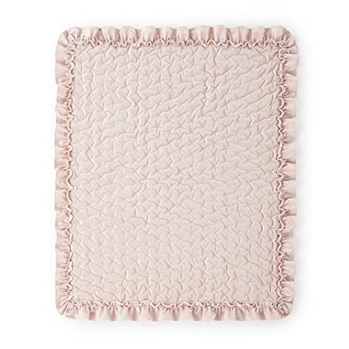 Blush Velvet Crib Bedding Set, 3 Piece Baby Girl Nursery Bedding, Quilted Blanket, Fitted Sheet, Bed Skirt 3 Piece Set 3pc 1 Product: Levtex Baby - Heritage Crib Bed Set - Baby Nursery Set - Blush Velvet - Rich Velvet - 4 Piece Set Includes Quilt, One Fitted Sheet, Changing Pad & Skirt/Dust Ruffle