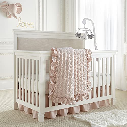 Levtex Baby - Heritage Crib Bed Set - Baby Nursery Set - Blush Velvet - Rich Velvet - 4 Piece Set Includes Quilt, One Fitted Sheet, Changing Pad & Skirt/Dust Ruffle - Crib Bedding Sets Product: Levtex Baby - Heritage Crib Bed Set - Baby Nursery Set - Blush Velvet - Rich Velvet - 4 Piece Set Includes Quilt, One Fitted Sheet, Changing Pad & Skirt/Dust Ruffle