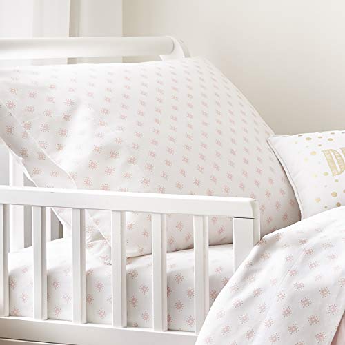 Levtex Baby Willow Pink Soft Rosette Pintuck Toddler Bed Set, 5 Piece Nursery Bedding, Girl’s Blush Bedding Set 2 Product: Levtex Baby - Willow Toddler Bed Set - Pink - Soft Rosette Pintuck - 5 Piece Set Includes Reversible Quilt, Fitted Sheet, Flat Sheet, Pillow Case, Decorative Pillow
