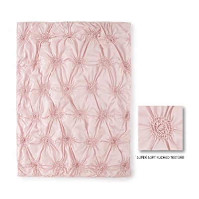 Levtex Baby Willow Pink Soft Rosette Pintuck Toddler Bed Set, 5 Piece Nursery Bedding, Girl’s Blush Bedding Set 7 Product: Levtex Baby - Willow Toddler Bed Set - Pink - Soft Rosette Pintuck - 5 Piece Set Includes Reversible Quilt, Fitted Sheet, Flat Sheet, Pillow Case, Decorative Pillow