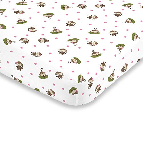 Little Bedding by NoJo Little Monkeys 3 Piece Porta Crib Mini Crib Bedding Set, Comforter 2 Sheets, 38 x 24 in 3 Product: Little Bedding by NoJo Little Monkeys 3 Piece Porta Crib/Mini Crib Nursery Bedding Set - Comforter, 2 Sheets