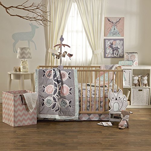 Lolli Living 4-Piece Baby Bedding Crib Set with Sparrow Pattern. Complete Set with Quilt, 2 Fitted Sheets, and Bed Skirt. - Crib Bedding Sets Product: Lolli Living 4-Piece Baby Bedding Crib Set with Sparrow Pattern. Complete Set with Quilt, 2 Fitted Sheets, and Bed Skirt.