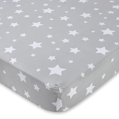 Moon and Stars Crib Sheets Bedding Set, Boho Celestial Baby Nursery, Gender Neutral, 52x28 11 Product: Moon and Stars Crib Sheets Bedding Set for Boys, Girls | Gender Neutral Crib Bedding Set Boho