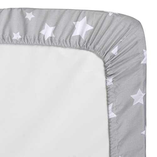 Moon and Stars Crib Sheets Bedding Set, Boho Celestial Baby Nursery, Gender Neutral, 52x28 3 Product: Moon and Stars Crib Sheets Bedding Set for Boys, Girls | Gender Neutral Crib Bedding Set Boho