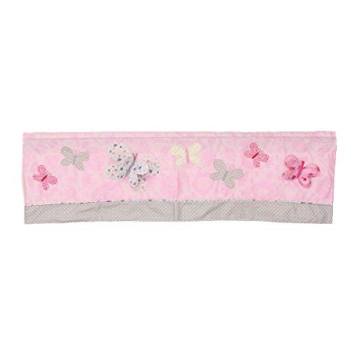 Pink Butterfly Nursery Crib Bedding Set, 8 Piece Cotton Baby Girl Bedding, Embroidered Floral, 28 x 52cm 10 Product: MUTZOBIIBY 8 PCs Cotton Butterfly Nursery Crib Bedding Set Pink Embroidery Butterfly Baby Girl Cot Bedding Set Quilt /2 Fitted Sheet/Diaper Storage Bag/Window Valance/Wall Decor, 28 X 52