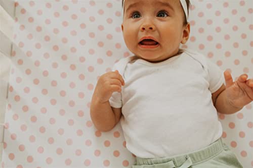 Product: NODNAL CO. 3 Fitted Pink Mini Crib Pack n Play Playard Portable Crib Sheets Set - 100% Oeko-TEX Cotton Baby Girl Nursery Bedding - Chevron, Polka Dot, & Stripe Travel Pack and Play Playpen Sheet