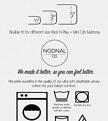 Product: NODNAL CO. 3 Fitted Pink Mini Crib Pack n Play Playard Portable Crib Sheets Set - 100% Oeko-TEX Cotton Baby Girl Nursery Bedding - Chevron, Polka Dot, & Stripe Travel Pack and Play Playpen Sheet