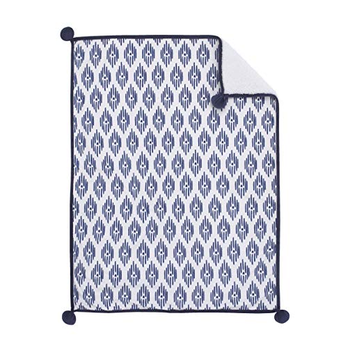 NoJo Indigo Hues Elephant Crib Bedding Set, Blue White 4 Piece Nursery Set, Comforter, Cotton Sheet, 36x45in 5 Product: NoJo Indigo Hues Blue and White Elephant 4 Piece Nursery Crib Bedding Set - Comforter, 100% Cotton Fitted Crib Sheet, Dust Ruffle, Super Soft Baby Blanket