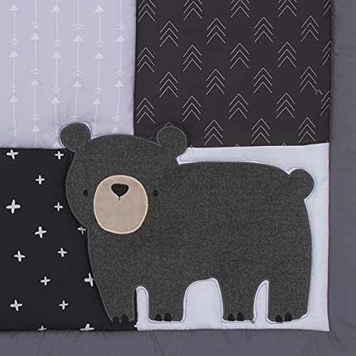 Woodland Crib Bedding Set, Rustic Bear Moose Nursery, Grey Red Buffalo Check, 3 Piece Crib Set 20.5cm 5 Product: NoJo Little Love Little Man Cave Grey, Red, Black and Ivory, Bear, Fox, Moose, Buffalo Check and Arrows Rustic 3 Piece Nursery Crib Bedding Set - Comforter, Fitted Crib Sheet and Crib Skirt