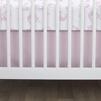 Product: NoJo Little Love Tropical Garden Pink, Green, and White Jungle Animal 3 Piece Nursery Crib Bedding Set - Comforter, Fitted Crib Sheet, and Crib Skirt