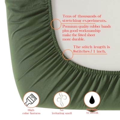 Product: NTBAY Toddler Bedding Set - 4 Piece Soft and Breathable Crib Bedding Set for Boys and Girls, Includes Quilted Comforter, Fitted Sheet, Flat Top Sheet and Envelope Pillowcase, Olive Green