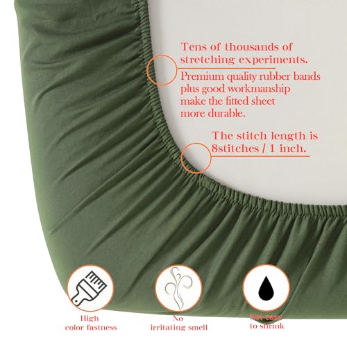 Product: NTBAY Toddler Bedding Set - 4 Piece Soft and Breathable Crib Bedding Set for Boys and Girls, Includes Quilted Comforter, Fitted Sheet, Flat Top Sheet and Envelope Pillowcase, Olive Green