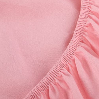 Pink Toddler Bedding Set, 3 Piece Crib Sheet Pillowcase Bundle, Soft Pink Nursery Bedding, 20.5cm 10 Product: NTBAY Toddler Sheet Set - 3-Piece Microfiber Crib Sheet Set - Flat Sheet, Fitted Sheet, Pillowcase - Solid Toddler Bedding, Pink