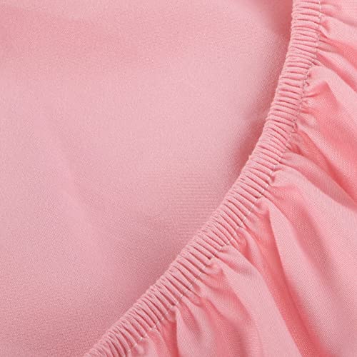 Pink Toddler Bedding Set, 3 Piece Crib Sheet Pillowcase Bundle, Soft Pink Nursery Bedding, 20.5cm 3 Product: NTBAY Toddler Sheet Set - 3-Piece Microfiber Crib Sheet Set - Flat Sheet, Fitted Sheet, Pillowcase - Solid Toddler Bedding, Pink