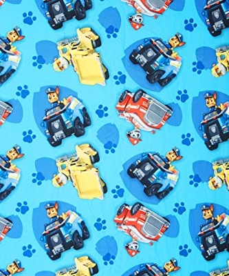 Paw Patrol Toddler Bedding Set, Calling All Pups Blue Comforter Sheets Reversible Pillowcase, 4 Piece Standard Toddler Bed 2.0cm 14 Product: Paw Patrol Calling All Pups 4 Piece Toddler Bedding Set – Includes Comforter, Sheet Set – Fitted + Top Sheet + Reversible Pillowcase for Boys Bed, Blue