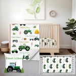Product: Personalized Baby Crib Bedding Set, Car Design Nursery Bed 3 Pcs Set, Blanket, Fitted Sheet, Pillowcase for Girls Boys, Custom Infant Newborn Nursery Bedding Gifts with Name