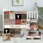 Product: Personalized Western Cowboy Baby Bedding Set – Custom Name 2 Piece Set with Minky Dot Blanket & Fitted Crib Sheet – Soft Nursery Bedding for Newborns, Infants, Toddlers, Baby Boys