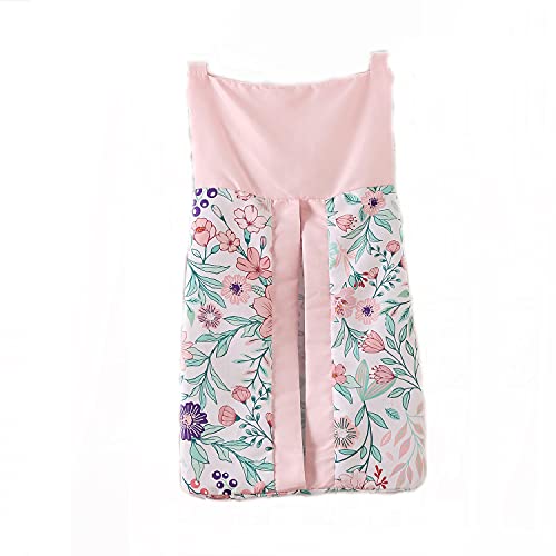 Pink Floral Nursery Diaper Stacker Storage Crib Diaper Storage Organizer by Hanbear (4) - Crib Bedding Sets Product: Pink Floral Nursery Diaper Stacker Storage Crib Diaper Storage Organizer by Hanbear (4)
