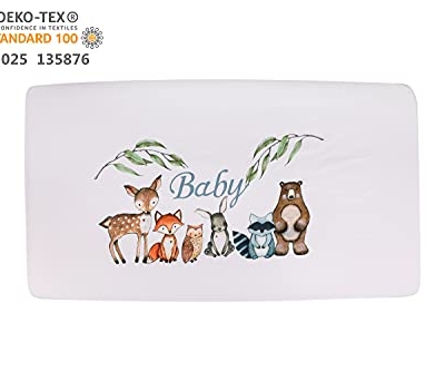 Woodland Animals Crib Bedding Set, Boys Nursery Quilt Sheet Skirt, Standard Crib, 35 x 45in 8 Product: PINNKKU 3-Piece Crib Bedding Set for Boys, Includes Crib Skirt, Blanket, Sheet, Woodland Animals, Standard Size