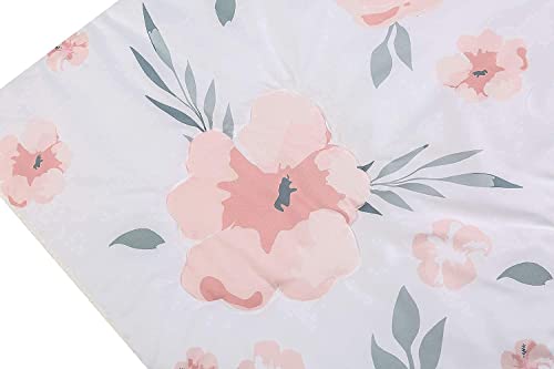Product: PINNKKU 4-Piece Crib Bedding Set for Boy & Girl, Includes Skirt, Blanket, Sheet & Diaper Bag, Floral, Standard Size