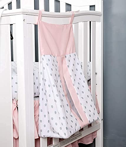Product: PINNKKU 4-Piece Crib Bedding Set for Boy & Girl, Includes Skirt, Blanket, Sheet & Diaper Bag, Floral, Standard Size