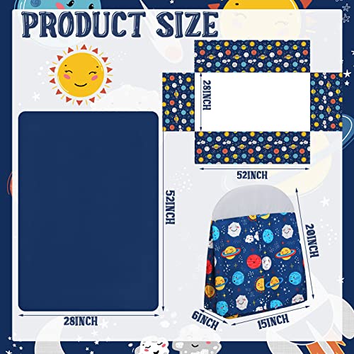 Space Themed 4 Piece Crib Bedding Set, Soft Nursery Quilt Sheet Skirt Diaper Stacker, Peach Pink Boho, 45x36in 2 Product: Rtteri 4 Pieces Baby Crib Bedding Set, Nursery Bedding Standard Size Soft Baby Bedding Set Including Crib Skirt, Blanket, Sheet and Diaper Stacker for Girls and Boys(Space)