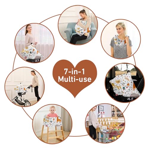 Rucekia Neutral Baby Crib Bedding Set, Animal Print, Blanket Nursing Pillow Cover Car Seat Canopy, Boys Girls, 30x40in 6 Product: Rucekia Baby Crib Bedding Set Neutral 3 Pieces: Animals Crib Bedding Set for Boys & Girls - Gift Set Including Blanket, Nursing Pillowcase & Car Seat Cover