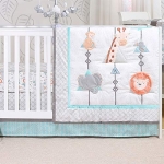 Product: Safari Adventure 3 Piece Jungle Animal Theme Baby Crib Bedding Set