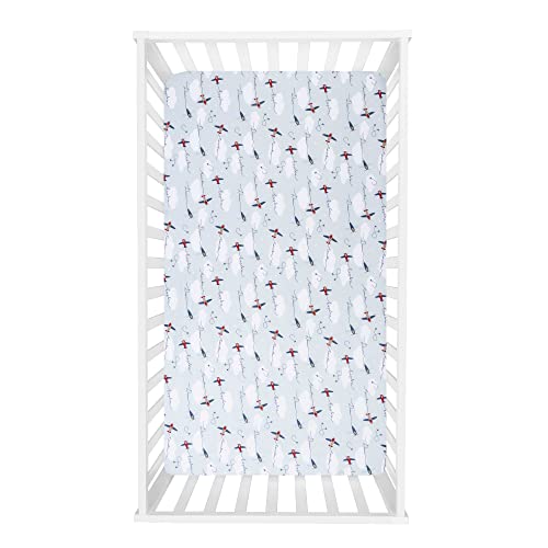Product: Sammy & Lou Adventure Awaits Air Traveler Breathable 3-Piece Baby Nursery Crib Bedding Set, Includes Quilt, Fitted Crib Sheet, and Crib Skirt