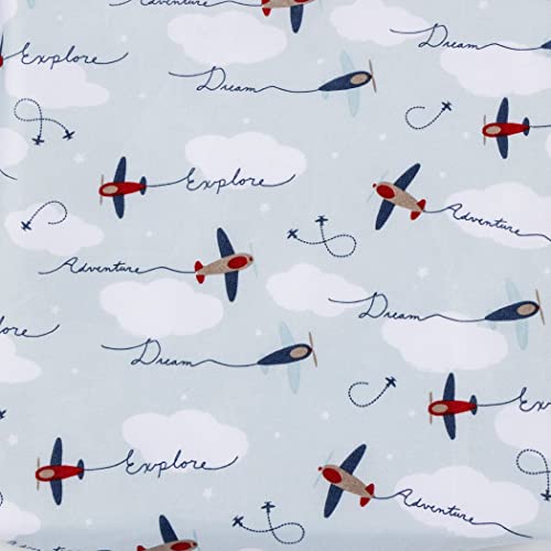 Product: Sammy & Lou Adventure Awaits Air Traveler Breathable 3-Piece Baby Nursery Crib Bedding Set, Includes Quilt, Fitted Crib Sheet, and Crib Skirt