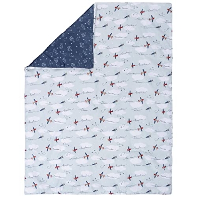 Product: Sammy & Lou Adventure Awaits Air Traveler Breathable 3-Piece Baby Nursery Crib Bedding Set, Includes Quilt, Fitted Crib Sheet, and Crib Skirt