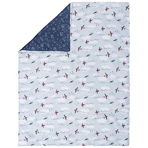 Product: Sammy & Lou Adventure Awaits Air Traveler Breathable 3-Piece Baby Nursery Crib Bedding Set, Includes Quilt, Fitted Crib Sheet, and Crib Skirt