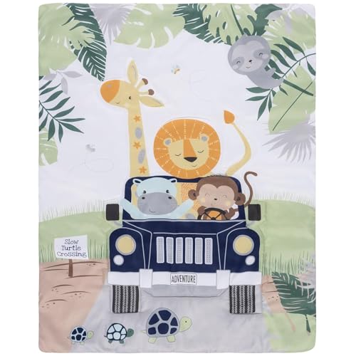 Baby Boy Crib Bedding Set, Sammy & Lou Off Road Adventure Quilt Fitted Sheet Crib Skirt Plush Toy, 9in 4 Product: Sammy & Lou Off Road Adventure 4-Piece Baby Nursery Crib Bedding Set for Boys, Includes Quilt, Fitted Crib Sheet, Crib Skirt, and Plush Toy