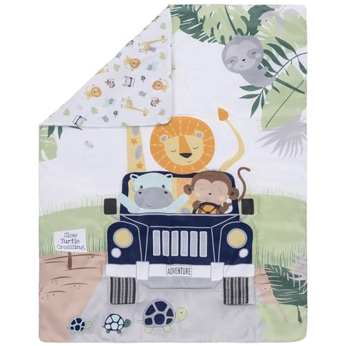 Baby Boy Crib Bedding Set, Sammy & Lou Off Road Adventure Quilt Fitted Sheet Crib Skirt Plush Toy, 9in 3 Product: Sammy & Lou Off Road Adventure 4-Piece Baby Nursery Crib Bedding Set for Boys, Includes Quilt, Fitted Crib Sheet, Crib Skirt, and Plush Toy