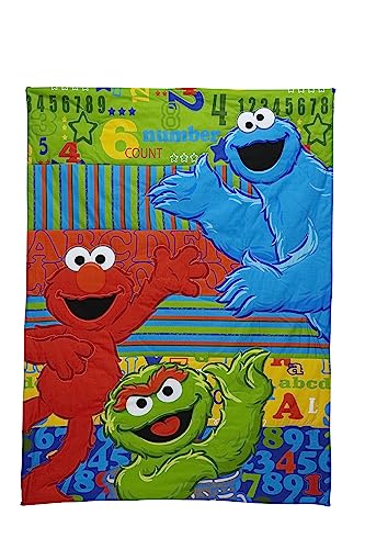 Sesame Street Toddler Bedding Set, ABC 123 4 Piece Comforter, Sheet, Pillowcase, 45 W x 60 L 1 Product: Sesame Street ABC 123 4 Piece Toddler Set