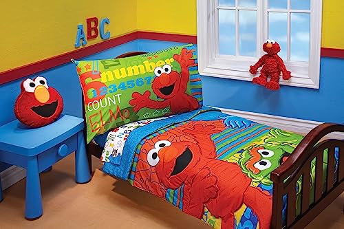 Sesame Street ABC 123 4 Piece Toddler Set - Crib Bedding Sets Product: Sesame Street ABC 123 4 Piece Toddler Set